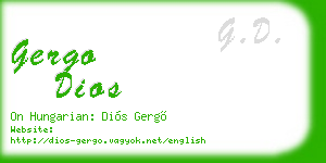 gergo dios business card