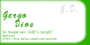 gergo dios business card